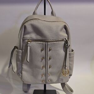Jessica Simpson Light Gray Backpack with Gold Accents
